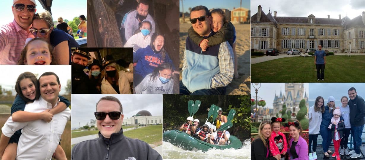 Collage of family photos—candid moments together, suggesting the life Parentpreneur helps you protect while you grow the business.